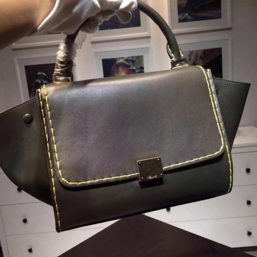 Celine green army Trapeze Bag